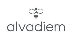 Logo de la marque Alvadiem, experte en soins dermocosmétiques à base d’ingrédients naturels, accompagnant votre peau au quotidien.