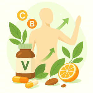 La pharmacie accompagne avec des vitamines et compléments alimentaires