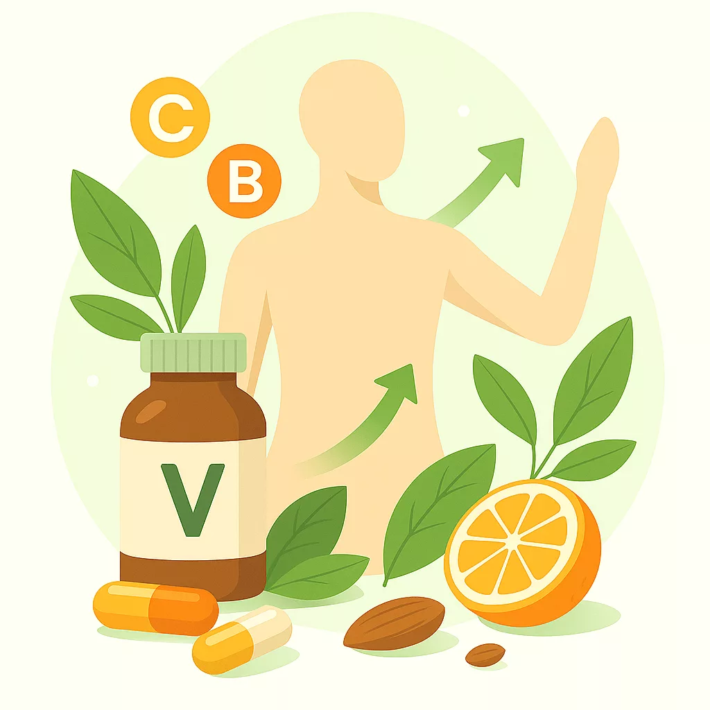 La pharmacie accompagne avec des vitamines et compléments alimentaires