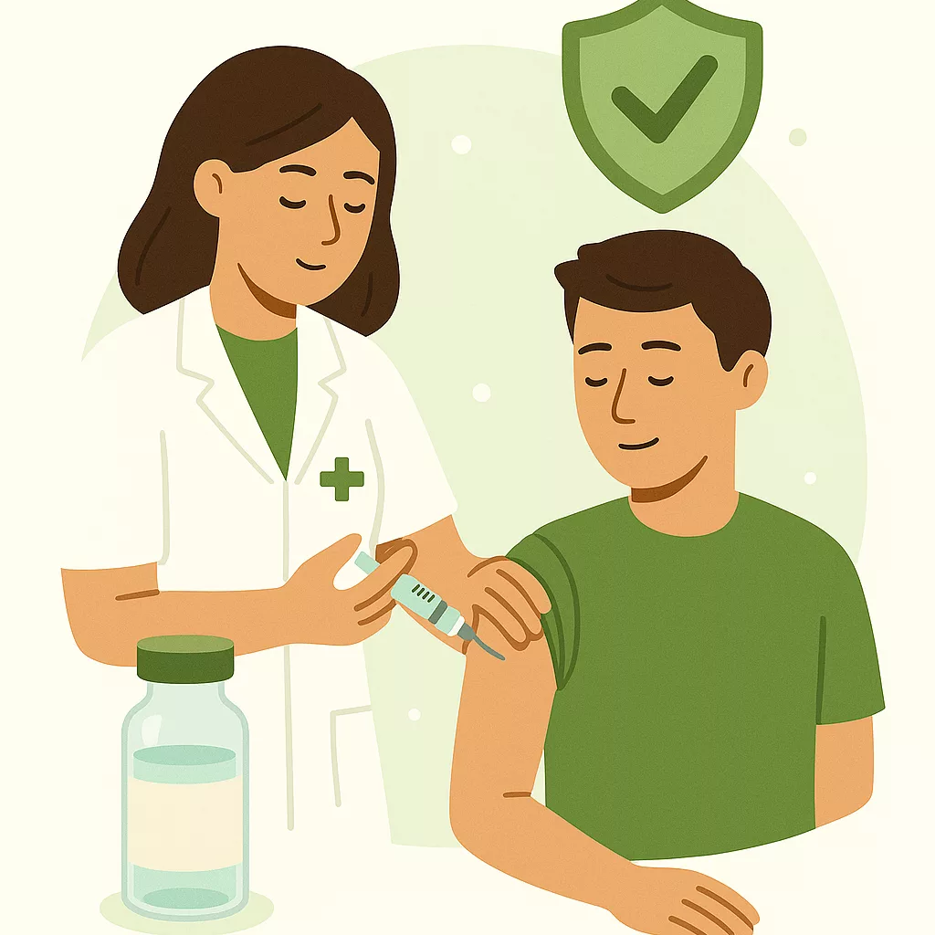 La pharmacienne accompagne les patients avec la vaccination