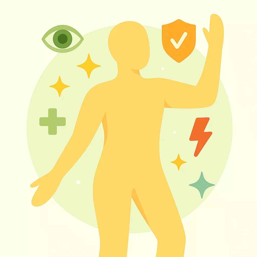 Illustration du rôle des vitamines dans le maintien de la santé et de l’immunité