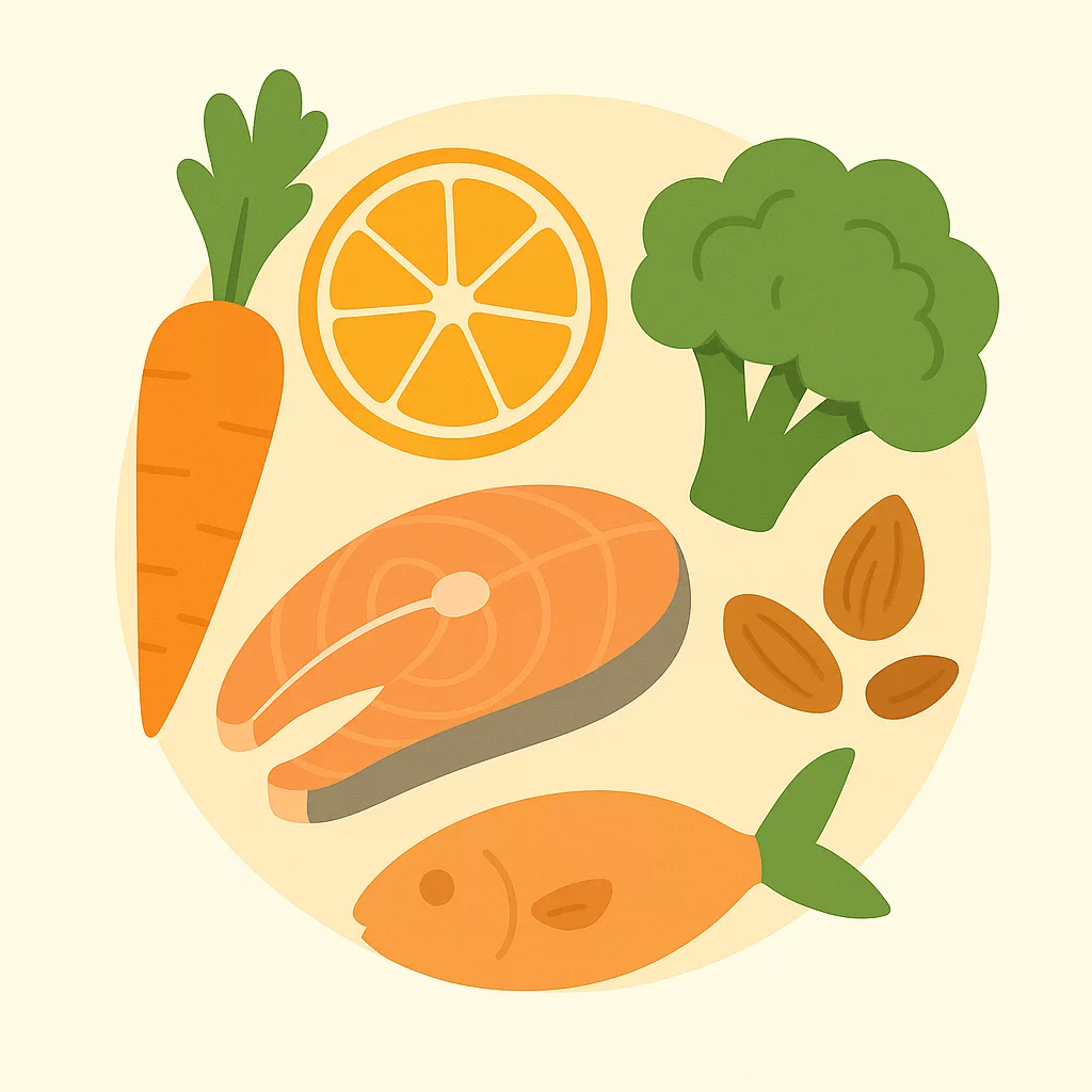 Aliments riches en vitamines A, C, D et E essentiels pour l’organisme