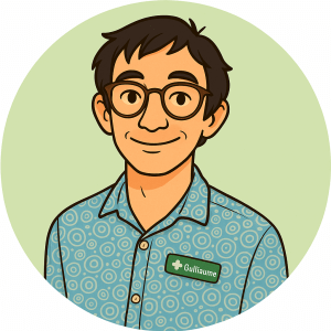 Guillaume, pharmacien à la Pharmacie Les Lataniers offrant conseils santé personnalisés
